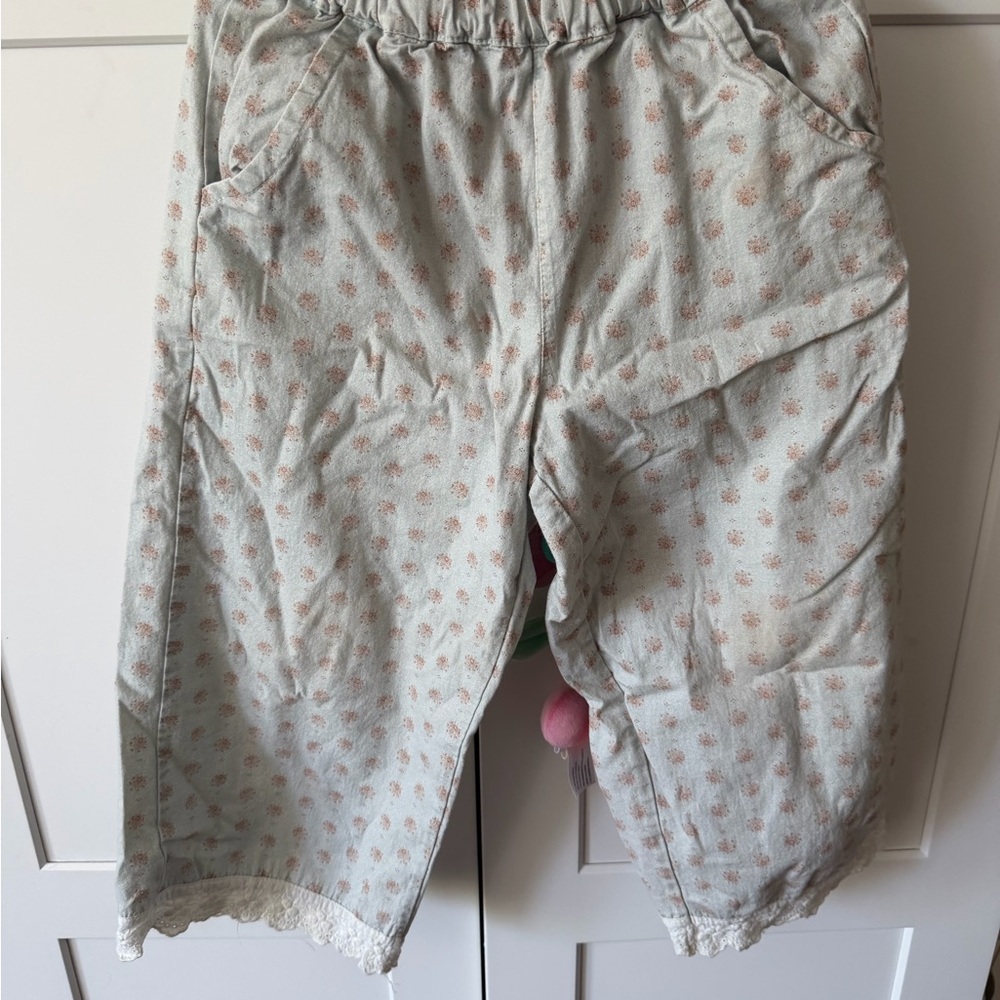 Light Blue Floral Print Lounge Pants